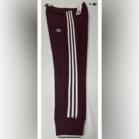 ADIDAS 3 Stripe Fleece Jogger Pants Adicolor Size S Mens Indigo Navy IM9319 NWT - Picture 7 of 13
